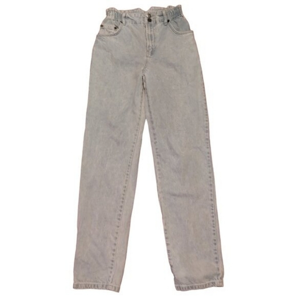 OneTeaspoon Women's Paperbag Baggy Jean Size 25 Vintage Wash Denim Elastic Waist